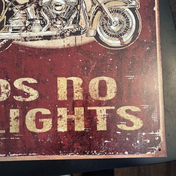 Vintage Motorcycle Adventure Tin Sign Wall Decor 16"x12.5" Retro Style - Picture 7 of 8